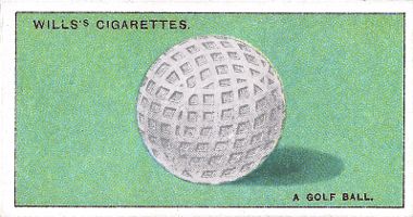 Cigarette card depicting a golf ball